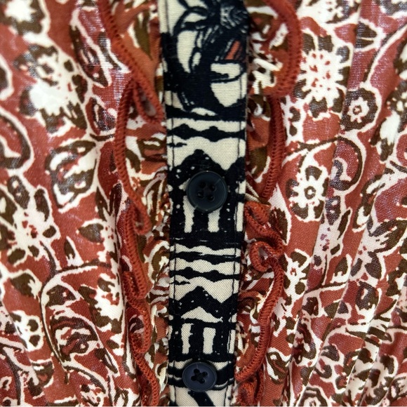 Knox Rose Floral Mixed Print Tiered Bohemian Maxi Dress Size Medium - Picture 6 of 10